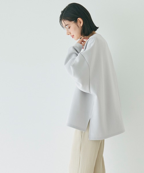 coca(coca)(コカ)の「ソフトスウェットビッグサイズトップス(スウェット・レディース・アイボリー/ブラック/グレー/ライトブルー・S/L/M)」の9枚目の写真