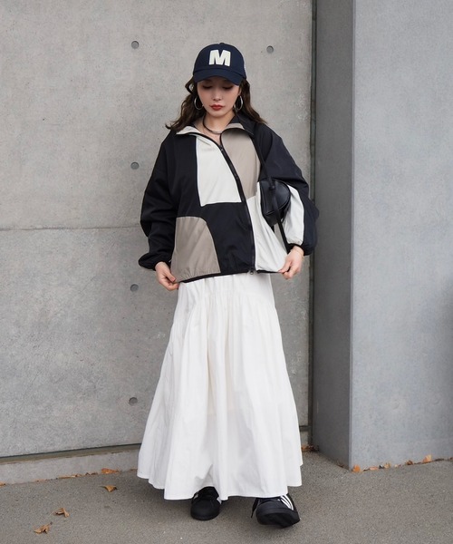 LAULEN（ローレン）の「bicolor zip-up blouson /配色ジップアップ ブルゾン（ブルゾン・レディース・ネイビー・FREE）」の7枚目の写真