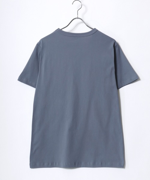 BALL（ボール）の「BALL/ボール ワンポイントロゴ ワッペン刺繍  ポケット付 半袖Tシャツ レディース メンズ（Tシャツ/カットソー・メンズ・ブラック/サックスブルー/オフホワイト/レンガ/グリーン/チャコール/モカ/ネイビー/グレー・M/L/LL）」の20枚目の写真