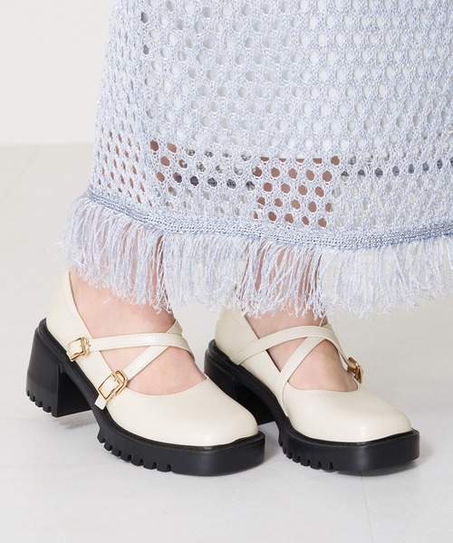 パンプス 希少】アディダス ZXHEEL パンプス スタッズ レザー 黒 22.5cm