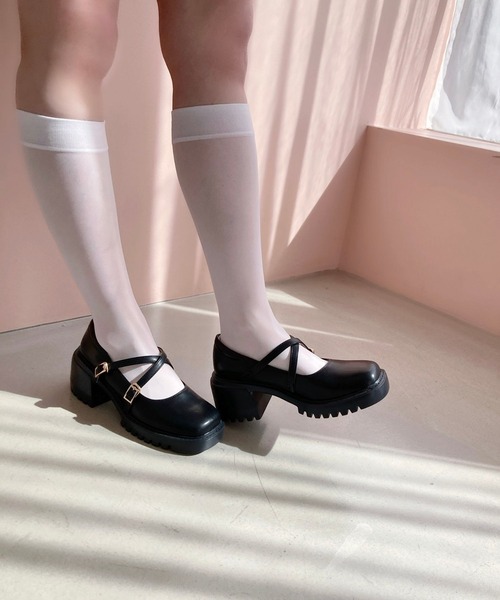 厚底クロスストラップパンプス/51121（パンプス）｜ORiental TRaffic