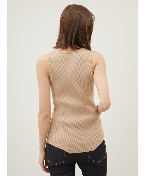 Mila Owen（ミラオーウェン）の「ニットアメスリタンクトップ【手洗い可能】（タンクトップ・レディース・アイボリー/ベージュ/ブラック・0/1）」の7枚目の写真