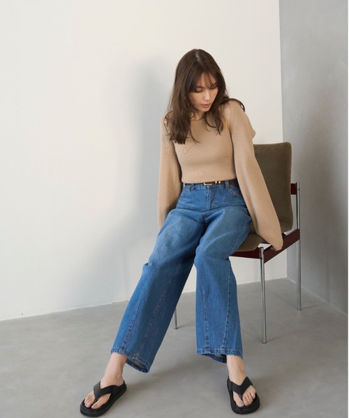 Mila Owen（ミラオーウェン）の「ニットアメスリタンクトップ【手洗い可能】（タンクトップ・レディース・アイボリー/ベージュ/ブラック・0/1）」の20枚目の写真