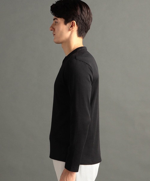 MONSIEUR NICOLE(ムッシュニコル)の「ブライトリブ Vネックカットソー(Tシャツ/カットソー・メンズ・ホワイト/ライトグレー/ブルー/ブラック・LARGE/X-LARGE/MEDIUM)」の9枚目の写真