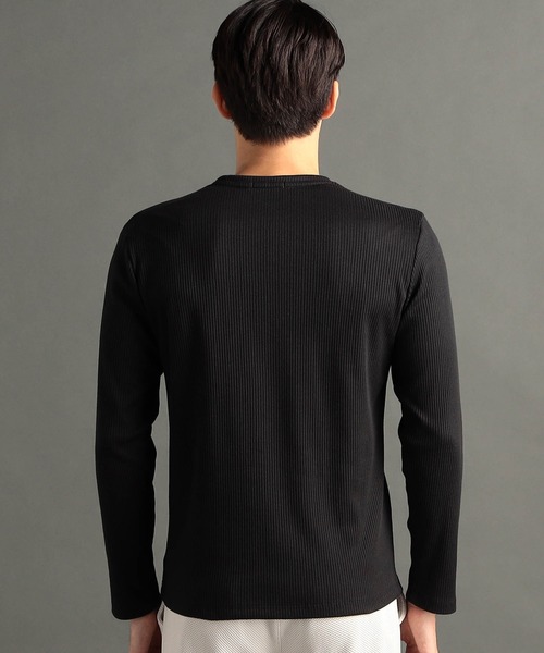 MONSIEUR NICOLE(ムッシュニコル)の「ブライトリブ Vネックカットソー(Tシャツ/カットソー・メンズ・ホワイト/ライトグレー/ブルー/ブラック・LARGE/X-LARGE/MEDIUM)」の10枚目の写真