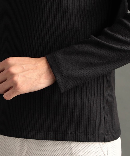 MONSIEUR NICOLE(ムッシュニコル)の「ブライトリブ Vネックカットソー(Tシャツ/カットソー・メンズ・ホワイト/ライトグレー/ブルー/ブラック・LARGE/X-LARGE/MEDIUM)」の12枚目の写真