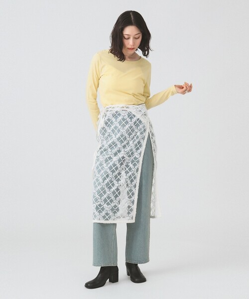 Ray BEAMS（レイビームス）の「ベーシック ロングスリーブ Tシャツ（Tシャツ/カットソー・レディース・サックスブルー/ホワイト/ブラック/クリーム・ONE SIZE）」の17枚目の写真