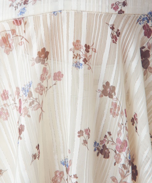 ME COUTURE（ミークチュール）の「ラメストライプブーケブラウス（シャツ/ブラウス・レディース・ピンク/アイボリー・FREE）」の10枚目の写真