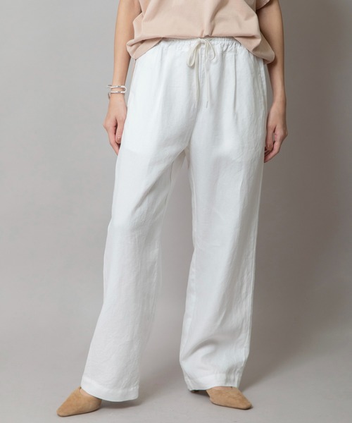 Munich(ミューニック)の「【吸水性】【放湿性】ラミーキャンバスイージーパンツ(その他パンツ・レディース・ホワイト/モカ/レッド/イエロー/ブルー/ブラック・M/S/XS)」の11枚目の写真