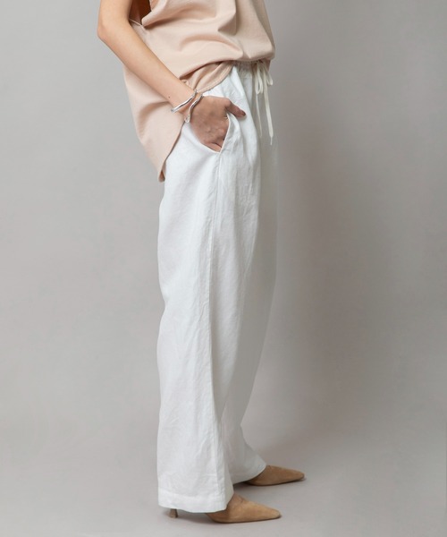 Munich(ミューニック)の「【吸水性】【放湿性】ラミーキャンバスイージーパンツ(その他パンツ・レディース・ホワイト/モカ/レッド/イエロー/ブルー/ブラック・M/S/XS)」の10枚目の写真