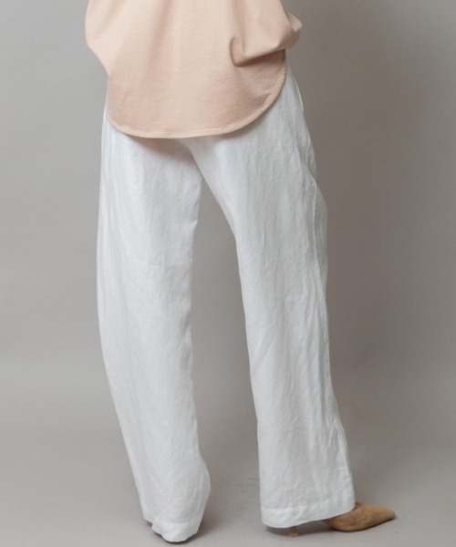 Munich(ミューニック)の「【吸水性】【放湿性】ラミーキャンバスイージーパンツ(その他パンツ・レディース・ホワイト/モカ/レッド/イエロー/ブルー/ブラック・M/S/XS)」の9枚目の写真