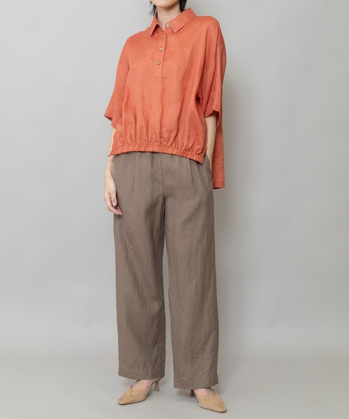 Munich(ミューニック)の「【吸水性】【放湿性】ラミーキャンバスイージーパンツ(その他パンツ・レディース・ホワイト/モカ/レッド/イエロー/ブルー/ブラック・M/S/XS)」の19枚目の写真