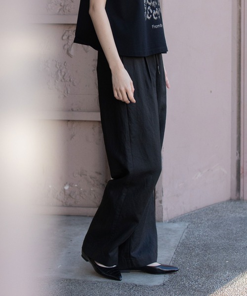 Munich(ミューニック)の「【吸水性】【放湿性】ラミーキャンバスイージーパンツ(その他パンツ・レディース・ホワイト/モカ/レッド/イエロー/ブルー/ブラック・M/S/XS)」の18枚目の写真