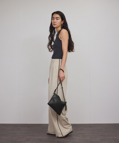 SALON adam et rope'（サロン アダム エ ロペ）の「【ZOZOTOWN限定】サイドラインイージーパンツ（その他パンツ・レディース・グレー/ベージュ/ブラウン系その他2/ブラック・XS/L/M/S）」の21枚目の写真