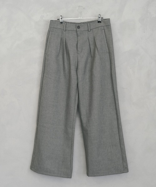 Shoowtime(ショウタイム)の「Tweed two-tuck wide straight slacks / ツイードツータックワイドストレートスラックス(スラックス・メンズ・グレー/ダークグレー・X-LARGE/MEDIUM)」の6枚目の写真