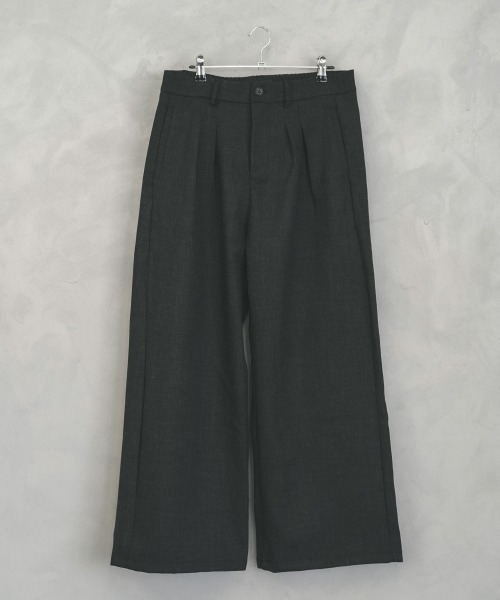 Shoowtime(ショウタイム)の「Tweed two-tuck wide straight slacks / ツイードツータックワイドストレートスラックス(スラックス・メンズ・グレー/ダークグレー・X-LARGE/MEDIUM)」の4枚目の写真
