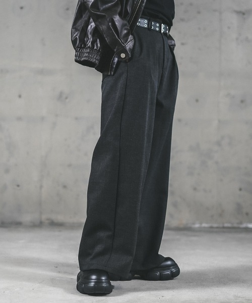 Shoowtime(ショウタイム)の「Tweed two-tuck wide straight slacks / ツイードツータックワイドストレートスラックス(スラックス・メンズ・グレー/ダークグレー・X-LARGE/MEDIUM)」の16枚目の写真