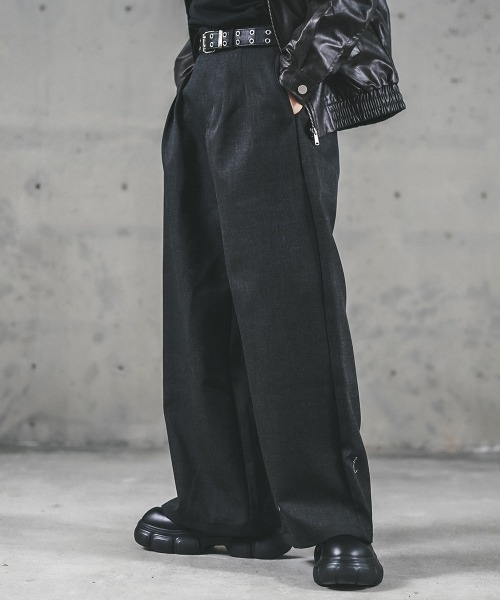 Shoowtime(ショウタイム)の「Tweed two-tuck wide straight slacks / ツイードツータックワイドストレートスラックス(スラックス・メンズ・グレー/ダークグレー・X-LARGE/MEDIUM)」の18枚目の写真