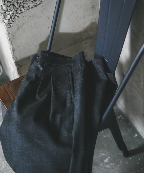 Shoowtime(ショウタイム)の「Tweed two-tuck wide straight slacks / ツイードツータックワイドストレートスラックス(スラックス・メンズ・グレー/ダークグレー・X-LARGE/MEDIUM)」の21枚目の写真