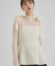fifth | ショルダーリボンペプラムツイードビスチェ(キャミソール)