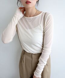 le.coeur blanc | 薄手で着心地抜群！新色登場★シアークルーネックプルオーバー(Tシャツ/カットソー)