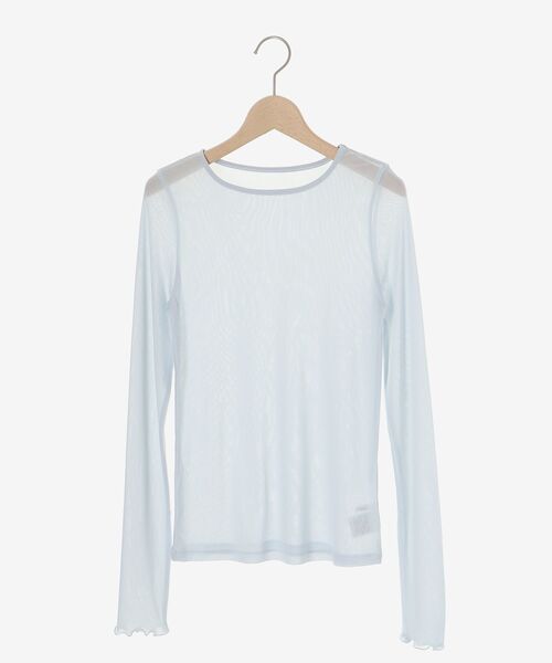 le.coeur blanc（ルクールブラン）の「薄手で着心地抜群！新色登場★シアークルーネックプルオーバー（Tシャツ/カットソー・レディース・ブラック/オフホワイト/サックスブルー/グレー/ホワイト/ネイビー・38）」の17枚目の写真