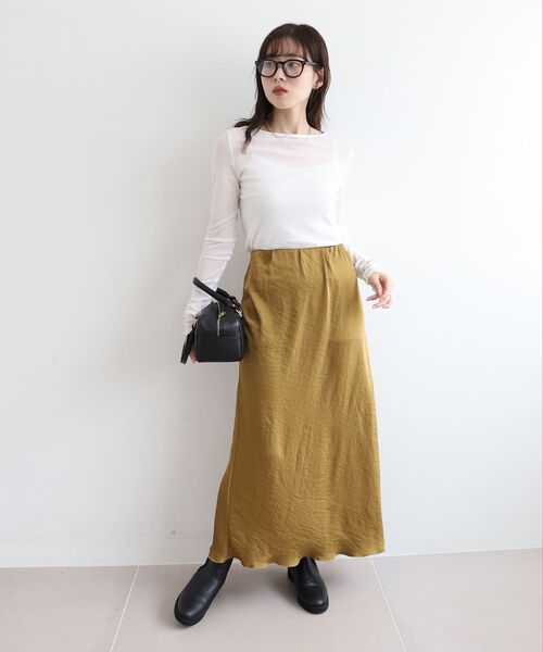 le.coeur blanc（ルクールブラン）の「薄手で着心地抜群！新色登場★シアークルーネックプルオーバー（Tシャツ/カットソー・レディース・ブラック/オフホワイト/サックスブルー/グレー/ホワイト/ネイビー・38）」の11枚目の写真