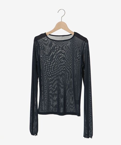 le.coeur blanc（ルクールブラン）の「薄手で着心地抜群！新色登場★シアークルーネックプルオーバー（Tシャツ/カットソー・レディース・ブラック/オフホワイト/サックスブルー/グレー/ホワイト/ネイビー・38）」の14枚目の写真