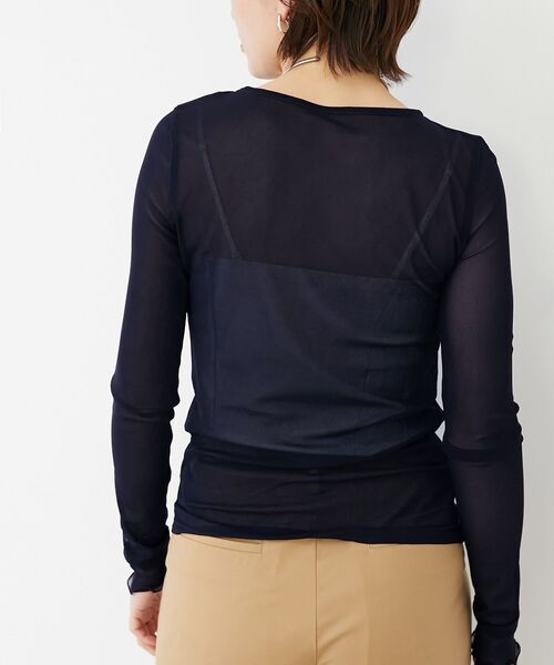 le.coeur blanc（ルクールブラン）の「薄手で着心地抜群！新色登場★シアークルーネックプルオーバー（Tシャツ/カットソー・レディース・ブラック/オフホワイト/サックスブルー/グレー/ホワイト/ネイビー・38）」の18枚目の写真