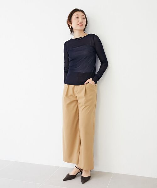 le.coeur blanc（ルクールブラン）の「薄手で着心地抜群！新色登場★シアークルーネックプルオーバー（Tシャツ/カットソー・レディース・ブラック/オフホワイト/サックスブルー/グレー/ホワイト/ネイビー・38）」の21枚目の写真