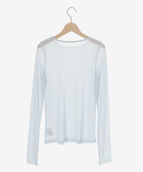 le.coeur blanc（ルクールブラン）の「薄手で着心地抜群！新色登場★シアークルーネックプルオーバー（Tシャツ/カットソー・レディース・ブラック/オフホワイト/サックスブルー/グレー/ホワイト/ネイビー・38）」の22枚目の写真