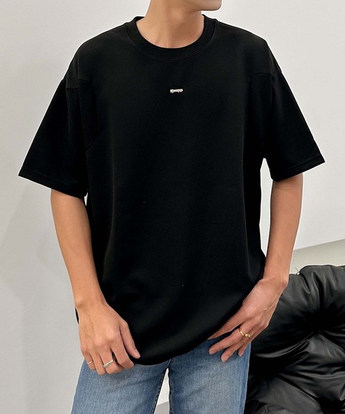 aimoha(アイモハ)の「aimoha men ベーシックカラークルーネックTシャツ (SS)(Tシャツ/カットソー・メンズ・ホワイト/ブラック/グリーン・X-LARGE/LARGE/XXX-LARGE/XX-LARGE)」の6枚目の写真