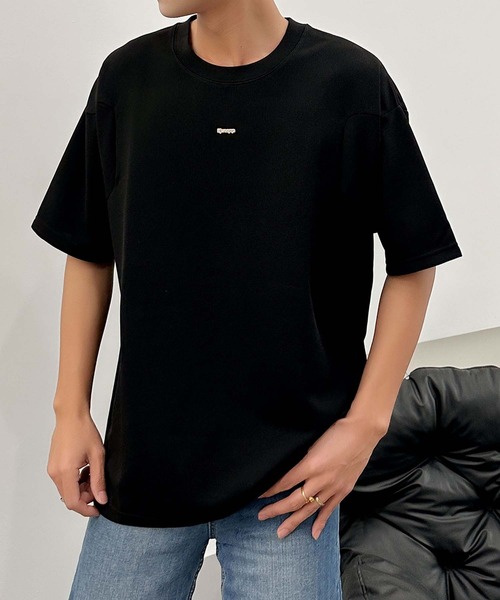 aimoha(アイモハ)の「aimoha men ベーシックカラークルーネックTシャツ (SS)(Tシャツ/カットソー・メンズ・ホワイト/ブラック/グリーン・X-LARGE/LARGE/XXX-LARGE/XX-LARGE)」の7枚目の写真