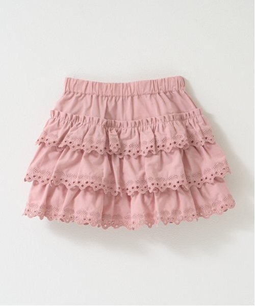 Lycee mine(リセマイン)の「チェリーコットンレースティアードスカパン(その他パンツ・キッズ・ブラック/アイボリー/ピンク・110cm/100cm/140cm/120cm/150cm/130cm)」の5枚目の写真