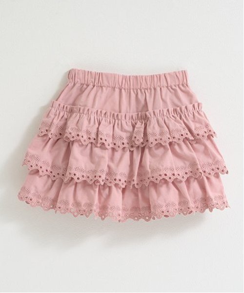 Lycee mine(リセマイン)の「チェリーコットンレースティアードスカパン(その他パンツ・キッズ・ブラック/アイボリー/ピンク・110cm/100cm/140cm/120cm/150cm/130cm)」の6枚目の写真