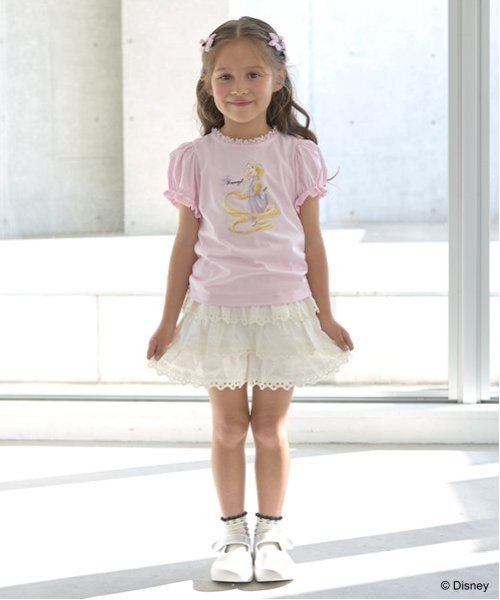 Lycee mine(リセマイン)の「チェリーコットンレースティアードスカパン(その他パンツ・キッズ・ブラック/アイボリー/ピンク・110cm/100cm/140cm/120cm/150cm/130cm)」の13枚目の写真