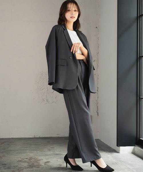 セール】スーツセット セットアップ カジュアル ジャケット ワイド
