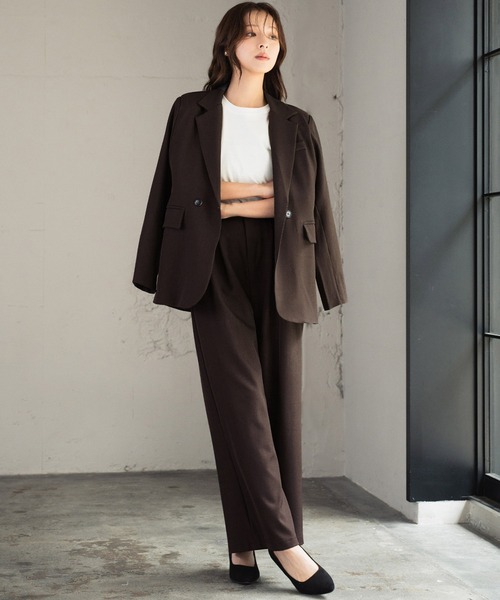 セール】スーツセット セットアップ カジュアル ジャケット ワイド