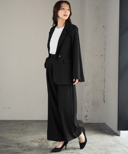 セール】スーツセット セットアップ カジュアル ジャケット ワイド