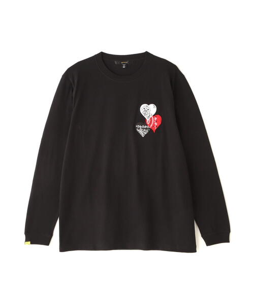 STUD MUFFIN(スタッドマフィン)の「STUD MUFFIN/スタッドマフィン/Heart Bandana L/S Tee(Tシャツ/カットソー・メンズ・ホワイト/ブラック・2/3/4)」の8枚目の写真