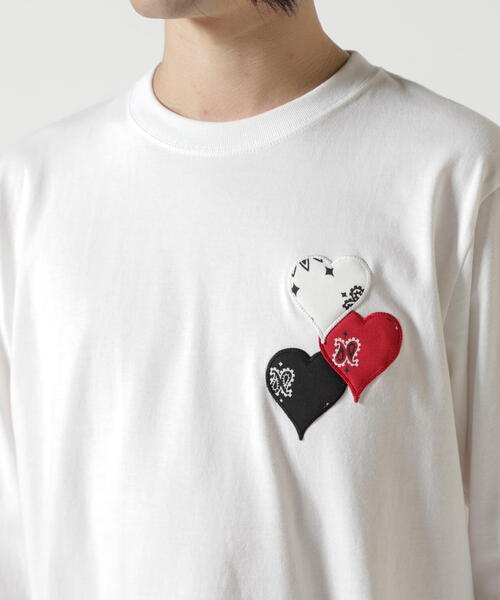 STUD MUFFIN(スタッドマフィン)の「STUD MUFFIN/スタッドマフィン/Heart Bandana L/S Tee(Tシャツ/カットソー・メンズ・ホワイト/ブラック・2/3/4)」の22枚目の写真