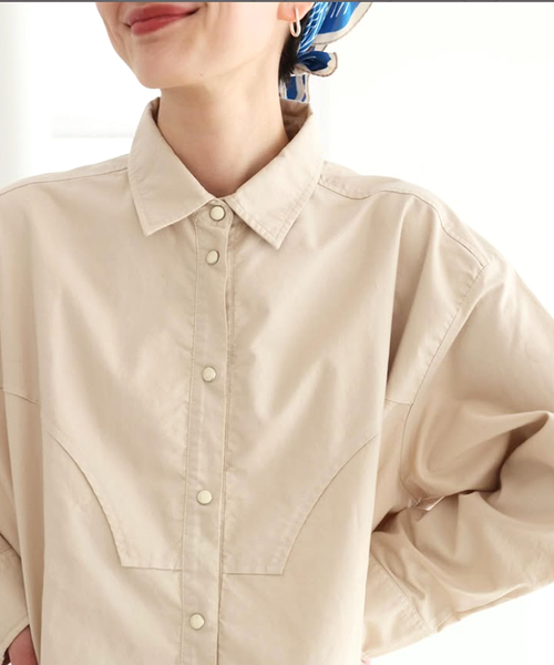 The Duchess Designs（ダッチェス・デザイン）の「【Duchess Designs/ダッチェス・デザイン】別注シャツ（シャツ/ブラウス・レディース・ブルー/ベージュ・FREE）」の5枚目の写真