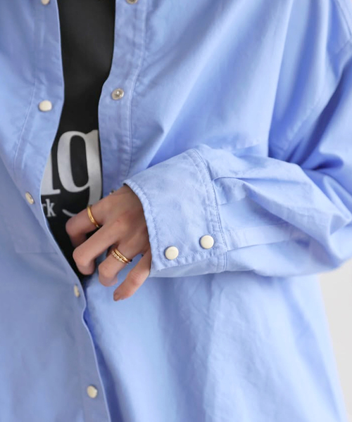 The Duchess Designs（ダッチェス・デザイン）の「【Duchess Designs/ダッチェス・デザイン】別注シャツ（シャツ/ブラウス・レディース・ブルー/ベージュ・FREE）」の21枚目の写真