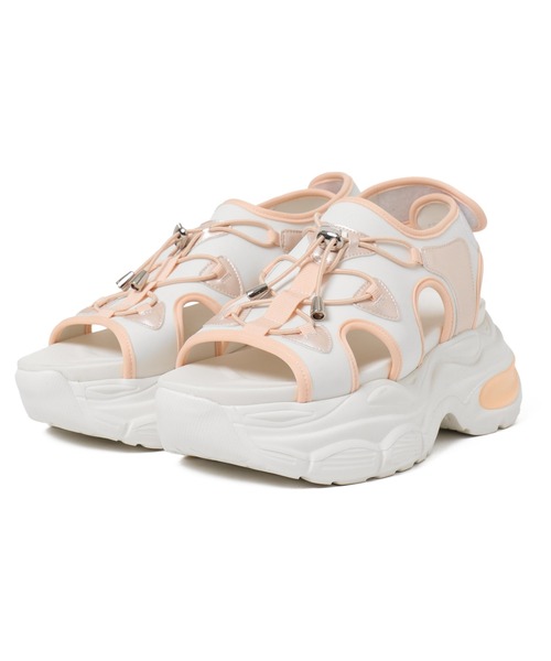 WEGO(ウィゴー)の「WEGO/クリアライトソールレースアップサンダル(サンダル・レディース・ブラック/ライトピンク/ホワイト/サックスブルー/グレー・SMALL/X-LARGE/LARGE/MEDIUM)」の9枚目の写真