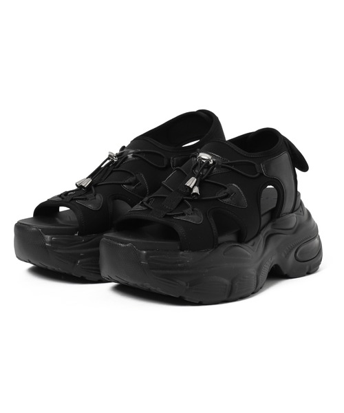 WEGO(ウィゴー)の「WEGO/クリアライトソールレースアップサンダル(サンダル・レディース・ブラック/ライトピンク/ホワイト/サックスブルー/グレー・SMALL/X-LARGE/LARGE/MEDIUM)」の10枚目の写真