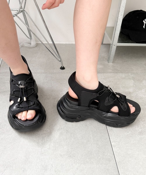 WEGO(ウィゴー)の「WEGO/クリアライトソールレースアップサンダル(サンダル・レディース・ブラック/ライトピンク/ホワイト/サックスブルー/グレー・SMALL/X-LARGE/LARGE/MEDIUM)」の21枚目の写真