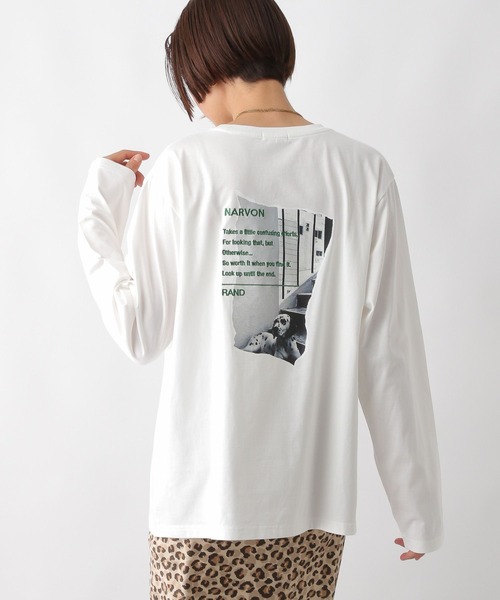 LEPSIM(レプシィム)の「アソートパターンロゴロンT 288553(Tシャツ/カットソー・レディース・オフホワイト/チャコールグレー/ホワイト・FREE)」の1枚目の写真