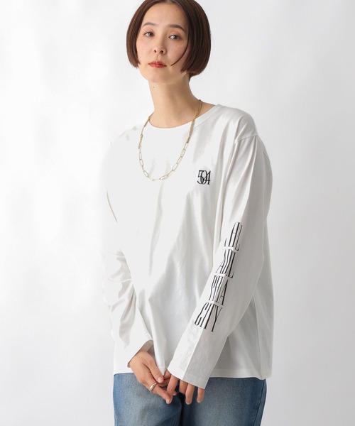 LEPSIM(レプシィム)の「アソートパターンロゴロンT 288553(Tシャツ/カットソー・レディース・オフホワイト/チャコールグレー/ホワイト・FREE)」の7枚目の写真