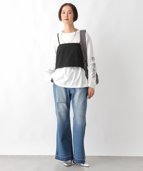 LEPSIM(レプシィム)の「アソートパターンロゴロンT 288553(Tシャツ/カットソー・レディース・オフホワイト/チャコールグレー/ホワイト・FREE)」の8枚目の写真