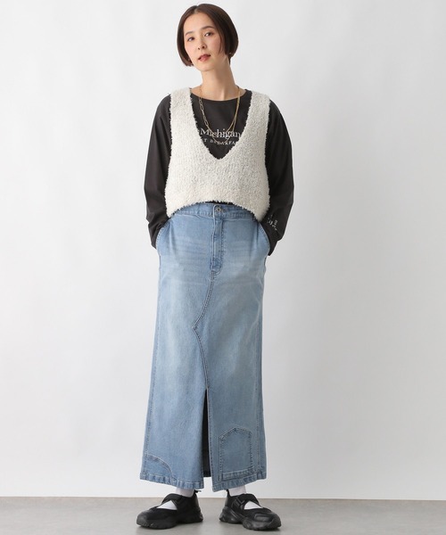 LEPSIM(レプシィム)の「アソートパターンロゴロンT 288553(Tシャツ/カットソー・レディース・オフホワイト/チャコールグレー/ホワイト・FREE)」の18枚目の写真